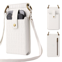 Sac à main universel de luxe en cuir PU pour téléphone portable, étui à écran tactile, portefeuille pour femmes, style Ins, sac bandoulière, iPhone 15 11 Pro