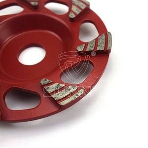 <span class=keywords><strong>Precio</strong></span> de fábrica, <span class=keywords><strong>7</strong></span> <span class=keywords><strong>pulgadas</strong></span>, 9 segmentos, disco de copa de pulido de hormigón personalizado, mejor <span class=keywords><strong>precio</strong></span>, rueda de copa de molienda de diamante para amoladoras de suelo - Product Image 2