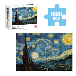 Rompecabezas de 1000 Piezas HW, Rompecabezas Desafiantes de la Noche Estrellada y la <span class=keywords><strong>Torre</strong></span> <span class=keywords><strong>Eiffel</strong></span>, Rompecabezas DIY para Adultos, Alivio del Estrés, Decoración del Hogar - Product Image 5