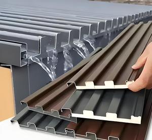 Sandwich nhôm <span class=keywords><strong>Composite</strong></span> tấm mái với chống thấm nhấp nháy tấm cho phòng lạnh hội thảo khách sạn - Product Image 1