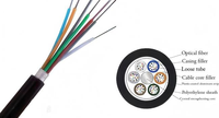Cable de Fibra Óptica GYTA de 8 Hilos para Redes de Telecomunicaciones Exteriores, Blindado Ligero con Cinta de Acero, Tubo Suelto Trenzado, Rollo para Uso FTTX