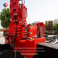 Grue montée sur camion de 12 tonnes, hauteur de levage de 21 m, flèche à 5 sections, commande de levage entièrement hydraulique, cabine de commande pour la construction