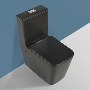 Cuvette de toilette en céramique noire mate deux pièces pour salle de bains Inodoro Australian New Arrival <span class=keywords><strong>Wc</strong></span> économie d'eau articles sanitaires filigrane - Product Image 5