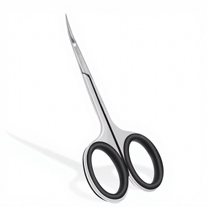 Tijeras Profesionales de Acero Inoxidable para Cejas, Curvas, para Diestros, con Mango de Goma, para Manicura y Recorte - Product Image 1