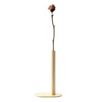 Vase à fleurs de table MAXERY, design contemporain en métal, avec tube doré, pour anniversaire
