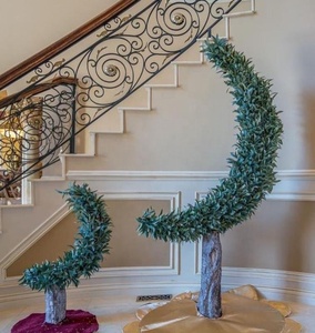 Décorations de Noël/Aïd personnalisées, arbres artificiels en forme de croissant de lune en olive, décorations de plantes uniques pour Noël/Aïd à vendre - Product Image 3
