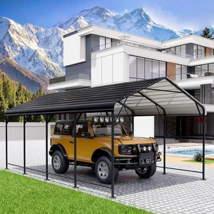 <span class=keywords><strong>Abri</strong></span> <span class=keywords><strong>de</strong></span> voiture en métal robuste <span class=keywords><strong>de</strong></span> 12x20 pieds, auvent <span class=keywords><strong>de</strong></span> voiture en acier galvanisé avec cadre <span class=keywords><strong>de</strong></span> base renforcé, <span class=keywords><strong>abri</strong></span> extérieur pour voitures, camions - Product Image 1