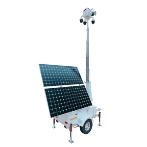 Năng lượng mặt trời giám sát Trailer chúng tôi linh hoạt năng lượng mặt trời giám sát Trailer tháp CCTV Camera 4G 2 Tấm năng lượng mặt trời - Product Image 2