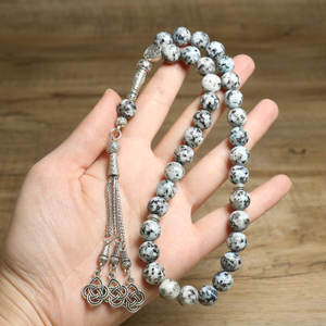 Bracelets de prière en œil de tigre religieux, bracelets en pierre naturelle d'onyx noir et de <span class=keywords><strong>malachite</strong></span>, chapelet musulman, bracelet Misbaha - Product Image 3