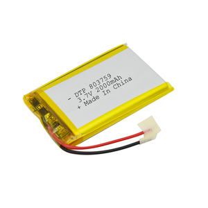 Lithium polymer rechargeable battery 3,7 v 2000mah 803759 - Product Image 1