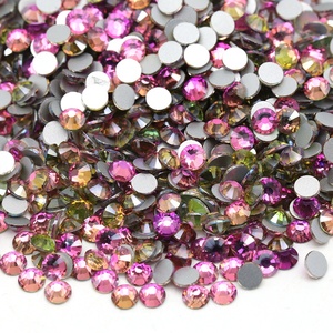 Pierres <span class=keywords><strong>de</strong></span> cristal à dos plat, arc-en-ciel, mélange <span class=keywords><strong>de</strong></span> strass en verre rond, grand <span class=keywords><strong>paquet</strong></span> pour bricolage - Product Image 5