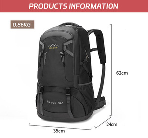 Sac à dos de randonnée de voyage en plein air imperméable en gros personnalisé, léger, grande capacité, sac à dos de sport - Product Image 2