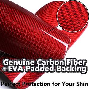 <span class=keywords><strong>Media</strong></span> fibra de carbono resistente más los <span class=keywords><strong>espinilleras</strong></span> de la rodilla de EVA para divertirse, espinillera del fútbol de la fibra de carbono - Product Image 4