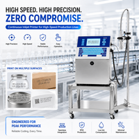 Imprimante jet d'encre CIJ haute vitesse pour le codage, machine d'impression de date d'expiration, imprimante jet d'encre par lots pour bouteilles, sacs et pochettes de produits alimentaires et de boissons