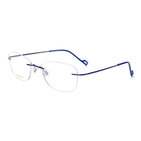 Montura Óptica de Titanio Puro sin Aro, Gafas con Bloqueo de Luz Azul, Diseño con Estampado Animal, Unisex, para Oficina y Lectura
