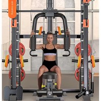 Machine Smith multifonctionnelle professionnelle de gymnastique à domicile avec support à squat, presse de banc et plate-forme Pec pour un entraînement physique complet