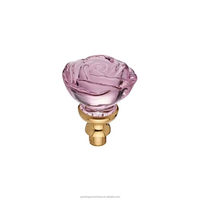 Bouton de poignée en cristal Chengyu CY-01.06 pour porte de tiroir beaux boutons en forme de fleur Style européen poignées de maison raccord 50MM