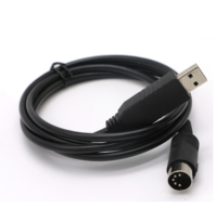 Alta calidad CH340C chip DIN 5PIN macho/hembra a Serial RS232 USB teclado convertidor adaptador recto a través del cable de conexión