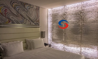 Panneaux muraux en briques à fibre optique solaire-Carreaux de bâtiment illuminés par LED imperméables pour la décoration d'éclairage de façade et de paysage
