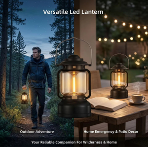 Lampe de camping multifonctionnelle transfrontalière, étanche, à suspendre en tente, LED rechargeable 5W, ambiance rétro - Product Image 2