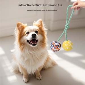 Juguete de Pelota de Doble Color para Perros, Juguete Resistente a Mordeduras, Pelota Interactiva para Jalar y Estirar, para Aliviar <span class=keywords><strong>el</strong></span> Aburrimiento - Product Image 3