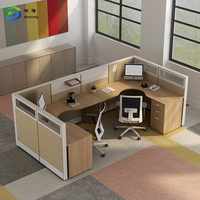 Fournisseur de mobilier de bureau, poste de travail moderne pour 2 personnes, solution de bureau modulaire en aluminium, projet pour hôpital, école