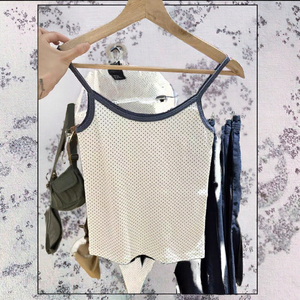 Débardeur sexy moulant en coton pur tricoté style Brandy BM, ajouré, court et sans manches, le plus vendu pour femme - Product Image 3