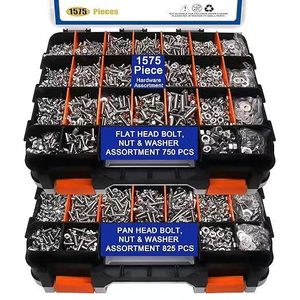 1575 Pc Stainless Steel Screw Nut Washer Assortment Metric Grade A Pan Flat Head Bolts Hardware Set - Product Image 4