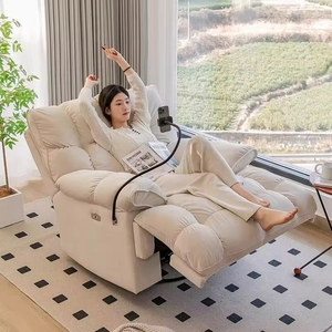 Новое велюровое кресло-реклайнер с регулируемой спинкой, обеденный стул в скандинавском стиле с акцентами из микрофибры для гостиной - Product Image 3