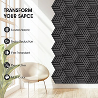 Hexagone auto-adhésif moderne à haute densité bricolage placage de bois panneaux décoratifs pour animaux de compagnie panneaux acoustiques muraux insonorisants