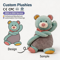 Jouets en peluche personnalisés OEM/ODM avec rembourrage en coton PP certifiés EN71/GRS/CPC, tailles 11-30 cm, pour les plus de 14 ans