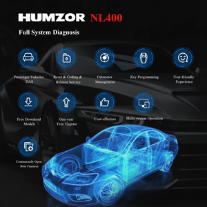 جهاز تشخيص أعطال السيارات Humzor NL400 OBD2 مع تطبيق قوي لإعادة ضبط نظام منع تشغيل المحرك وإدارة الإصلاح وبرمجة المفاتيح - Product Image 6