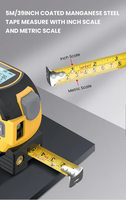 Ruban à mesurer laser 3 en 1 avec écran LCD, ruban de 5 m, laser de 40 m