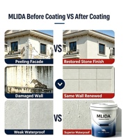 Peinture à texture pierre pour façade de bâtiment, à base d'eau, effet pierre naturelle, revêtement imperméable durable, fourniture directe d'usine OEM