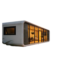 Maison-capsule Apple intégrée, grande, modulaire, fabriquée sur mesure, pour le tourisme et l'habitation
