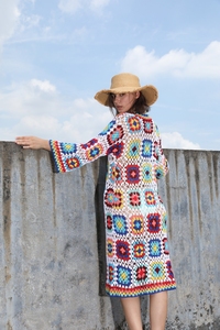 Suéter de ganchillo personalizado OEM y ODM para mujer, ropa de <span class=keywords><strong>playa</strong></span>, suéter de punto calado a mano, suéter de ganchillo para mujer - Product Image 5