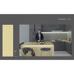 Losas de porcelana pulida de cuerpo completo Cosmic Crema 800x2400x15mm en gris, a granel para encimeras. - Product Image 1