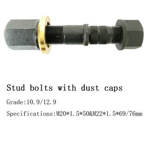 Goujons en alliage personnalisables avec capuchons anti-poussière, écrous <span class=keywords><strong>de</strong></span> <span class=keywords><strong>roue</strong></span> et accessoires pour roues <span class=keywords><strong>de</strong></span> camion, matériaux personnalisables et bûches - Product Image 2