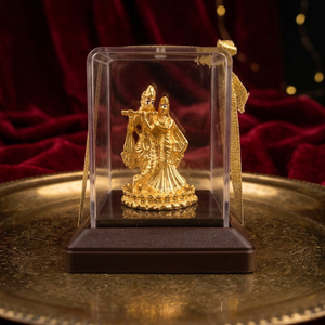 Premium Radha Krishna <b>Statue</b> Stainless Steel Handmade <b>Religious</b> Idol for Home Temple Worship Spiritual Diwali Decoration Gift - Product Image 1
