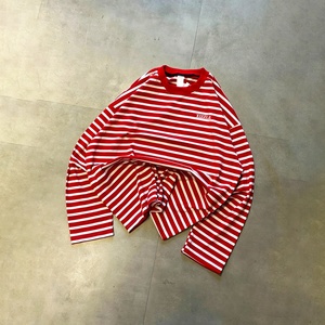 Custom Streetwear Casual Cotton Fabric <b>Striped</b> Long Sleeve <b>T</b> <b>Shirts</b> Oversized Crewneck Sweatshirt Vintage <b>Striped</b> <b>Shirt</b> - Product Image 2