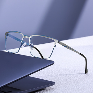 Occhiali alla Moda Vintage Sportivi in Metallo di Alta Qualità con Montatura Business per Adulti, Occhiali da Vista Classici per Miopia Stile Uomo - Product Image 1
