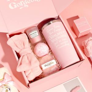 Ensemble cadeau de gobelets personnalisés avec logo, panier de luxe pour une détente et des soins personnels, souvenirs, tasse promotionnelle unique, boîte pour fille - Product Image 2