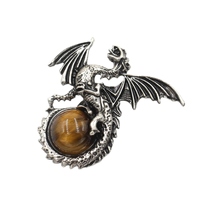 Vente en gros Pendentif Aile Dragon en Cristal Perlé Améthyste Naturelle Pierre de Guérison Pendentif Vintage Bijoux