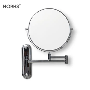 Norhs Hotel Design moderne Double Flip Chrome Salle de bain Miroirs de rasage Mini maquillage Miroir grossissant - Product Image 4