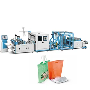 Máquina automática para fabricar bolsas no tejidas respetuosas con el medio ambiente, completamente automática, para t-shit/d-cut/ASA de bucle/bolsa con cordón