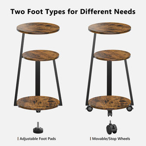 Kainice ánh sáng trang trại phong cách ba lớp Tủ căn hộ nhỏ phòng ngủ phòng khách góc bàn cuối bàn thủ công - Product Image 5