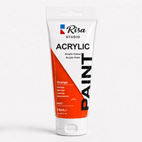 Risa Studio Tubes de Peinture Acrylique 75ml, 37 Couleurs Vives pour Peinture sur Bois, Pierre, Toile, Tissu, Bricolage Artistique, Kit de Fournitures pour Loisirs Créatifs