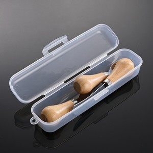 <span class=keywords><strong>Cubiertos</strong></span> portátiles de estilo occidental con mango corto y redondo de madera, acero inoxidable 304, logotipo grabado con láser, aptos para niños - Product Image 6
