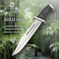 Cuchillo de Combate Ram B3 de Alta Calidad Personalizable, Hoja Fija de Acero Inoxidable, Mango de Madera, Funda, Edición Limitada, OEM, DIY