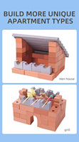 Maison de jardin Autres jouets éducatifs pour enfants Ciment 100PCS Kit de construction de maison DIY avec mini briques